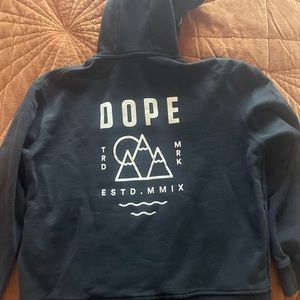 DOPE Black Hoodie with White Graphic